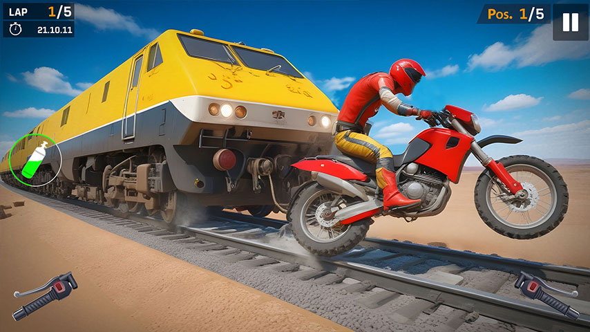 Bike vs Train Race Challenge: 3D Train Racin